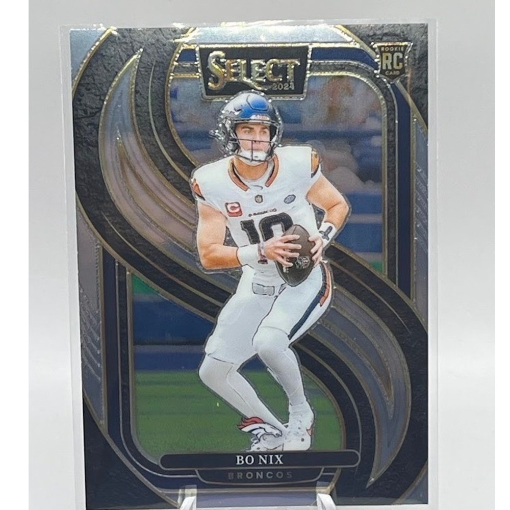 Bo Nix 2024 Panini Select 24 NFL Denver Broncos Single Trading Card Football
